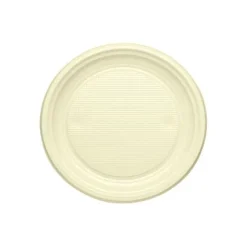 Assiette Dessert En Plastique Ronde 17Cm Couleur X 25 Pi Ces