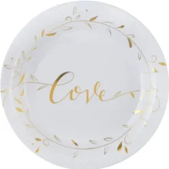 Assiette En Carton Just Married 23Cm X 10 Pi Ces