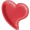 Assiette En Plastique En Forme De Coeur Rouge X 12 Pi Ces
