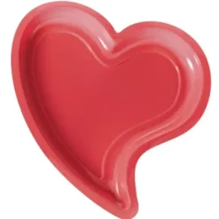 Assiette En Plastique En Forme De Coeur Rouge X 12 Pi Ces