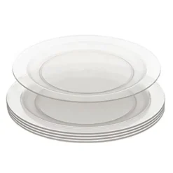 Assiette En Plastique Ronde R Utilisable Transparente X 6 Pi Ces