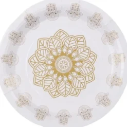 Assiette Orientale Or En Carton 23 Cm X 10 Pi Ces