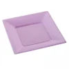 Assiette Plastique Carr E Parme R Utilisable 18 Cm X 12 Pi Ces
