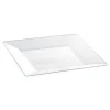 Assiette Plastique Carr E Transparente R Utilisable 18 Cm X 8 Pi Ces