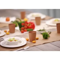 Assiette Ronde Blanche Canne A Sucre 23Cm X 25Pi Ces