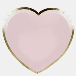 Assiettes 19 Cm C Ur Rose Pastel X 8 Pi Ces