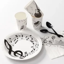 Assiettes En Carton Th Me Musique 23Cm X 10 Pi Ces