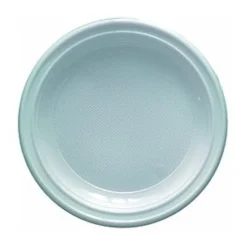 Assiettes Plastique Blanche 20.5 Cm R Utilisable X 50