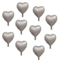 Ballon Gonflable Coeur Argent 20Cm X 100 Pi Ces