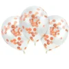 Ballon Gonflable Explosif Avec Confettis Rose Gold 28Cm X 3 Pi Ces