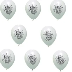 Ballon Gonflable Note De Musique Blanc X 8
