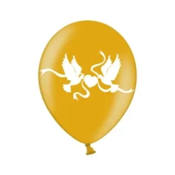 Ballon Mariage Colombe Dor 35Cm X 50 Pi Ces