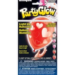 Ballon Mariage Led Coeur Rouge 25Cm X 5 Pi Ces