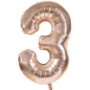 Ballon Mylar Chiffre 3 Rose Gold