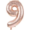 Ballon Mylar Chiffre 9 Rose Gold 86Cm