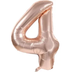 Ballon Mylar Chiffre 4 Rose Gold