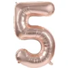 Ballon Mylar Chiffre 5 Rose Gold