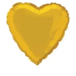 Ballon Mylar Coeur Or 45 Cm