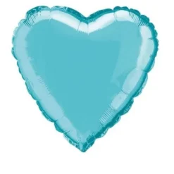 Ballon Mylar Coeur Turquoise 45 Cm