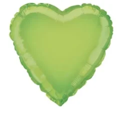 Ballon Mylar Coeur Vert Anis 45 Cm