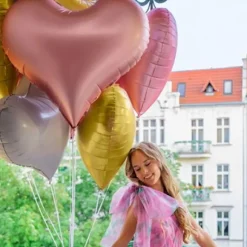 Ballon Mylar G Ant Coeur Blanc 75Cm