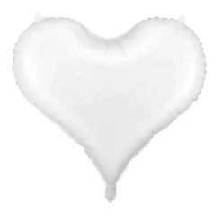 Ballon Mylar G Ant Coeur Blanc 75Cm