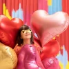 Ballon Mylar G Ant Coeur Rose Gold 75Cm