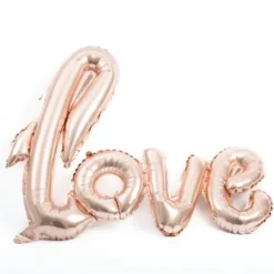 Ballon Mylar Mariage Love Rose Gold