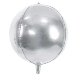 Ballon Mylar Rond Argent 45 Cm
