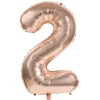 Ballon Mylar Rose Gold Chiffre 2 1M