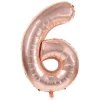Ballon Mylar Rose Gold Chiffre 6 1M