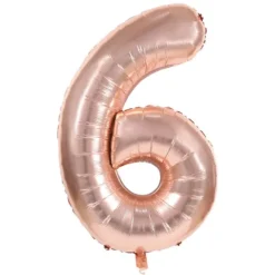 Ballon Mylar Rose Gold Chiffre 6 1M
