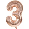 Ballon Mylar Rose Gold Chiffre 3 1M