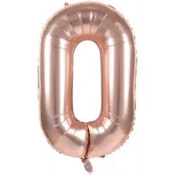 Ballon Mylar Rose Gold Chiffre 0 1M