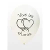 Ballon Vive Les Mari S Blanc X8