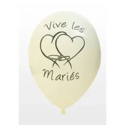 Ballon Vive Les Mari S Ecru X8