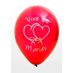 Ballon Vive Les Mari S Rouge X8