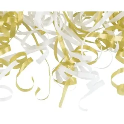 Banderole A Lancer A La Main Blanc Et Or 6M