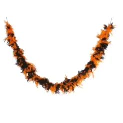 Boa Plumes Noir Et Orange