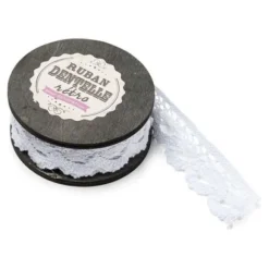 Bobine Dentelle Blanche Festonn E 25Mm X 5 M Tres