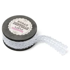 Bobine Mariage Dentelle Blanche 25Mm X 5 M Tres