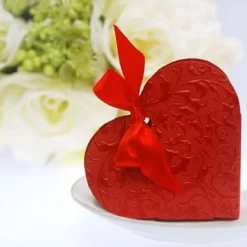 Boite A Drag Es Mariage Coeur Rouge X 10 Pi Ces