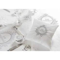 Boite A Dragee Just Married Blanc X6