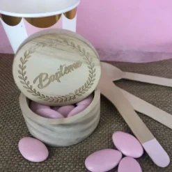 Boite Dragees En Bois Grav Bapt Me