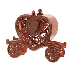 Boite Dragees Plexi Carrosse Rose Gold