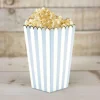 Boites Pop-Corn Bleu Pastel Et Or X8 Pi Ces