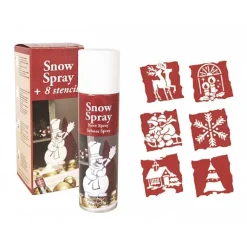 Bombe De Neige Artificielle 150 Ml Avec Pochoirs