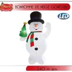 Bonhomme De Neige Gonflable Avec Sapin