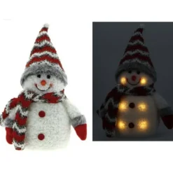 Bonhomme De Neige Lumineux Led 20Cm