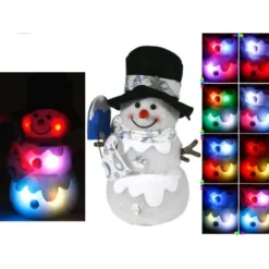 Bonhomme De Neige Lumineux 20Cm Avec Variation De Couleur